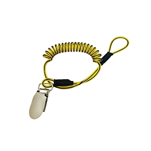 Metal Clip End Customized Expanding Tool Coiled Tether Customized Helmet Safety Spring Lanyard Loading 10KG